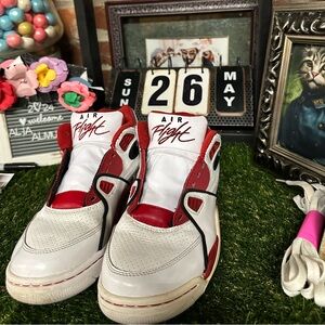 Nike Air Flight Shoes kids 5.5y White Black Red Legacy